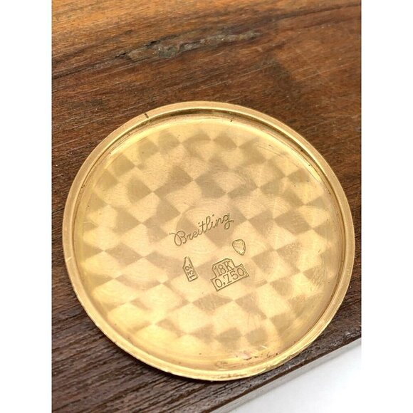 Breitling Premier Men's Watch 1940's Swiss Chronograph 32mm 18k Yellow Gold Case - Picture 8 of 16